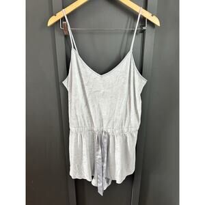 Victoria's Secret Crushed Grey Velvet Sleepwear Romper Size Large